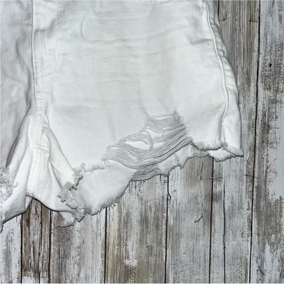 Aerie White Distressed Shorts - Picture 2 of 5